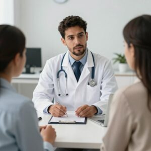 médico clínico geral encaminhando paciente para psiquiatra