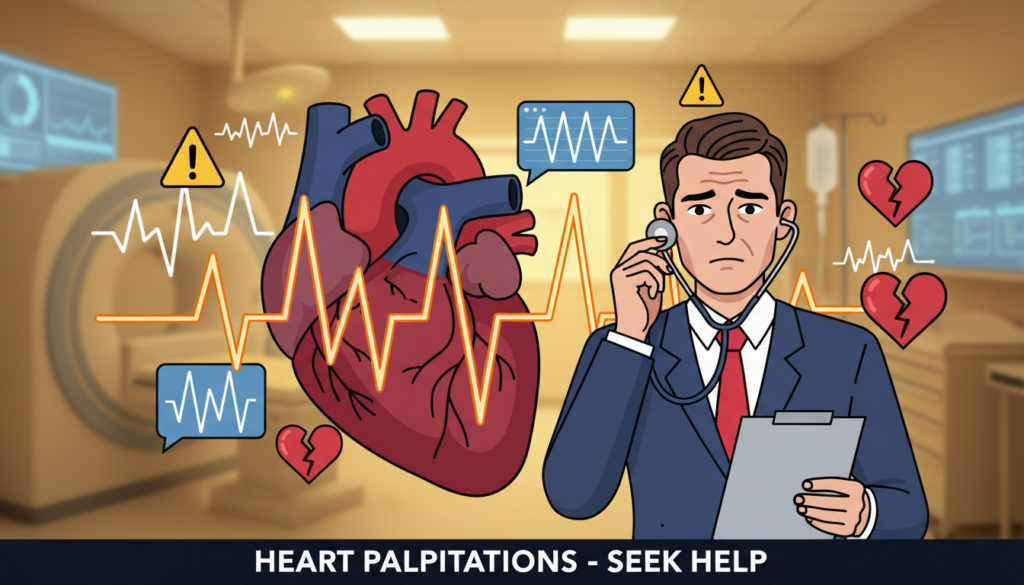 palpitação no coração e sinais de alerta
