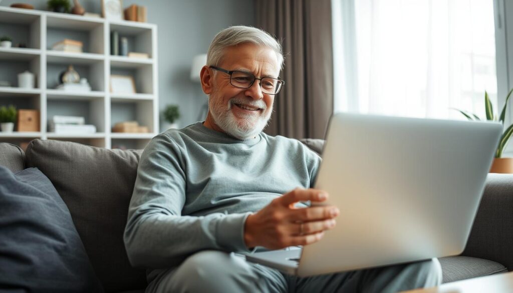 Paciente satisfeito após consulta online com psiquiatra Omint